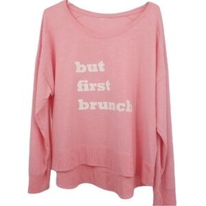 Pink 'But First Brunch' Sweatshirt